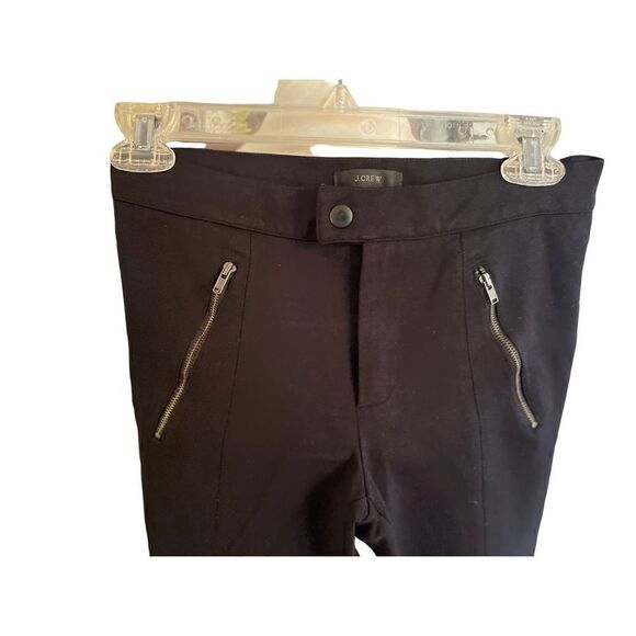 J. Crew Women's Skinny Pants Zip Pocket Work Trousers Casual Black Size 0R-EUC - Picture 12 of 13